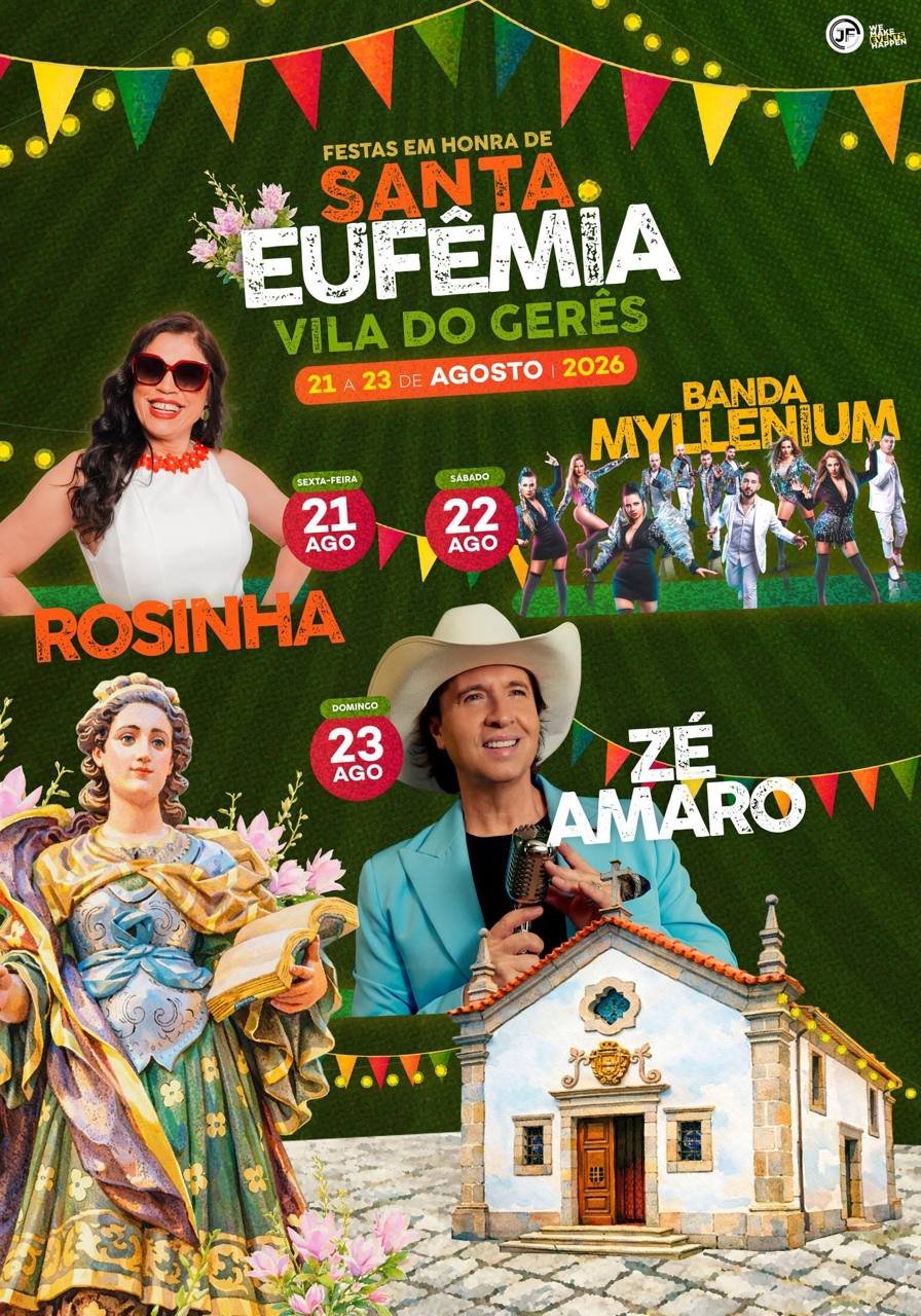 Cartaz Festa em honra de Santa Eufémia 2026 - Vila do Gerês
