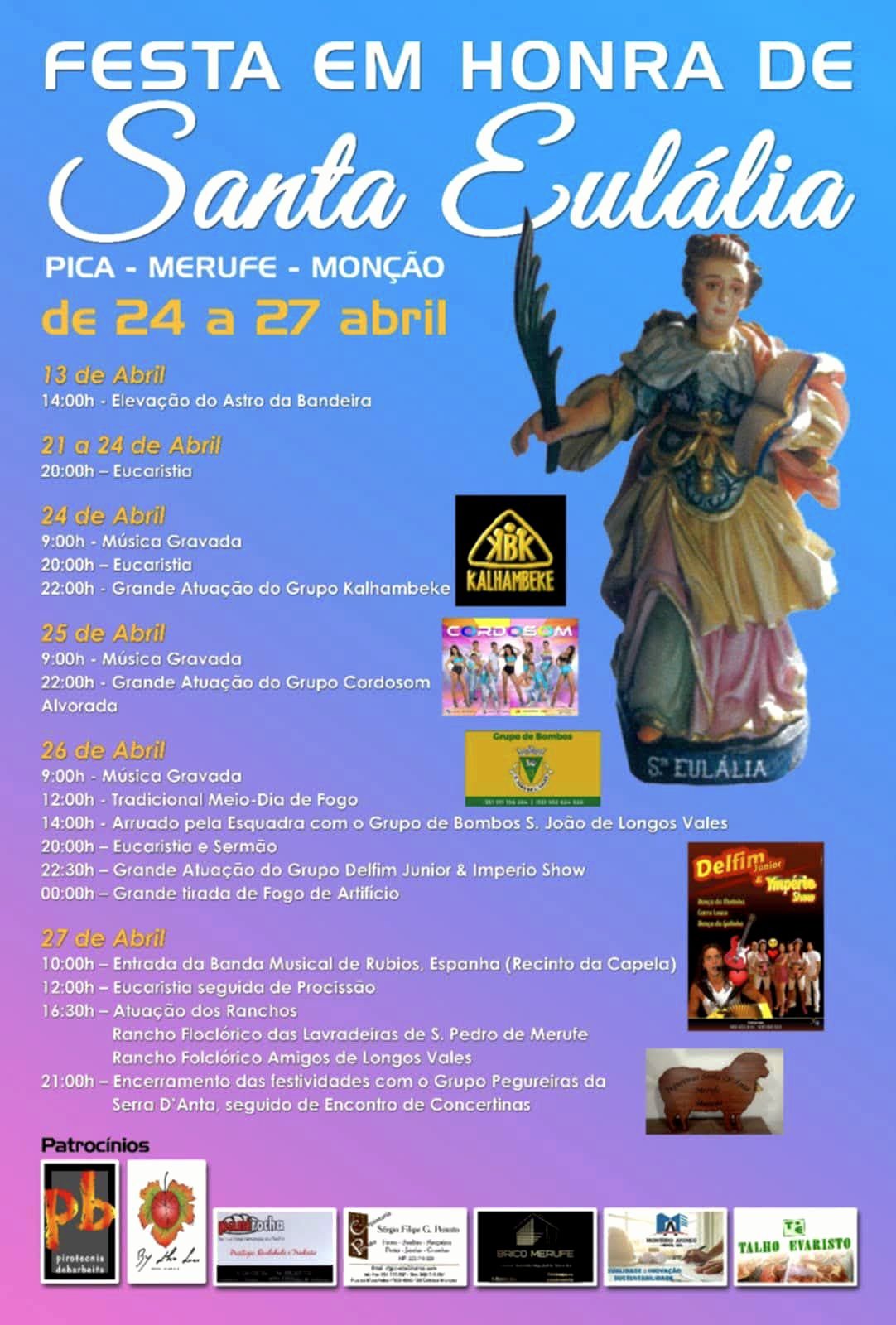 Cartaz Festa em Honra de Santa Eulália 2025 - Monção