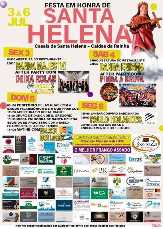 Cartaz Festa em honra de Santa Helena 2026 - Casais de Santa Helena