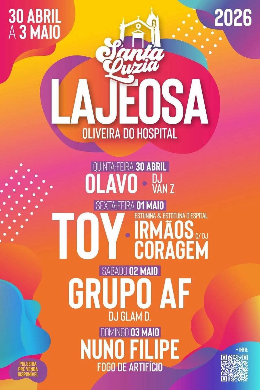 Cartaz Festa em honra de Santa Luzia 2026 - Lajeosa