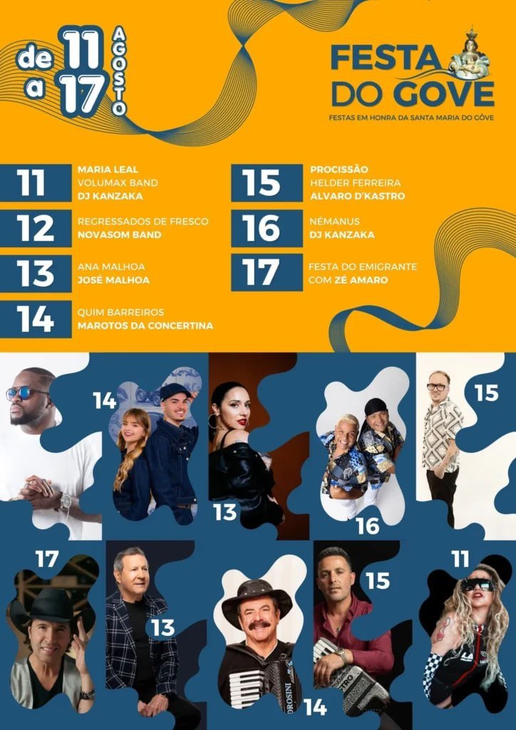 Cartaz Festa em honra de Santa Maria do Côve 2026 - Gove