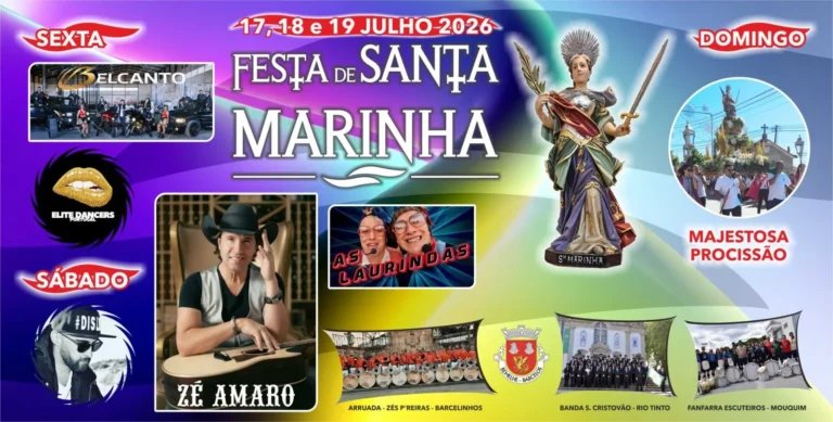 Cartaz Festa em honra de Santa Marinha 2026 - Barcelinhos