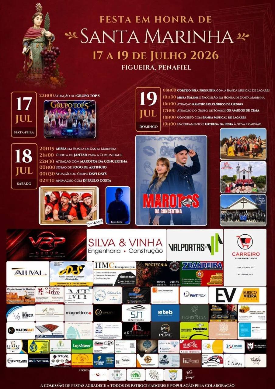 Cartaz Festa em honra de Santa Marinha 2026 - Figueira