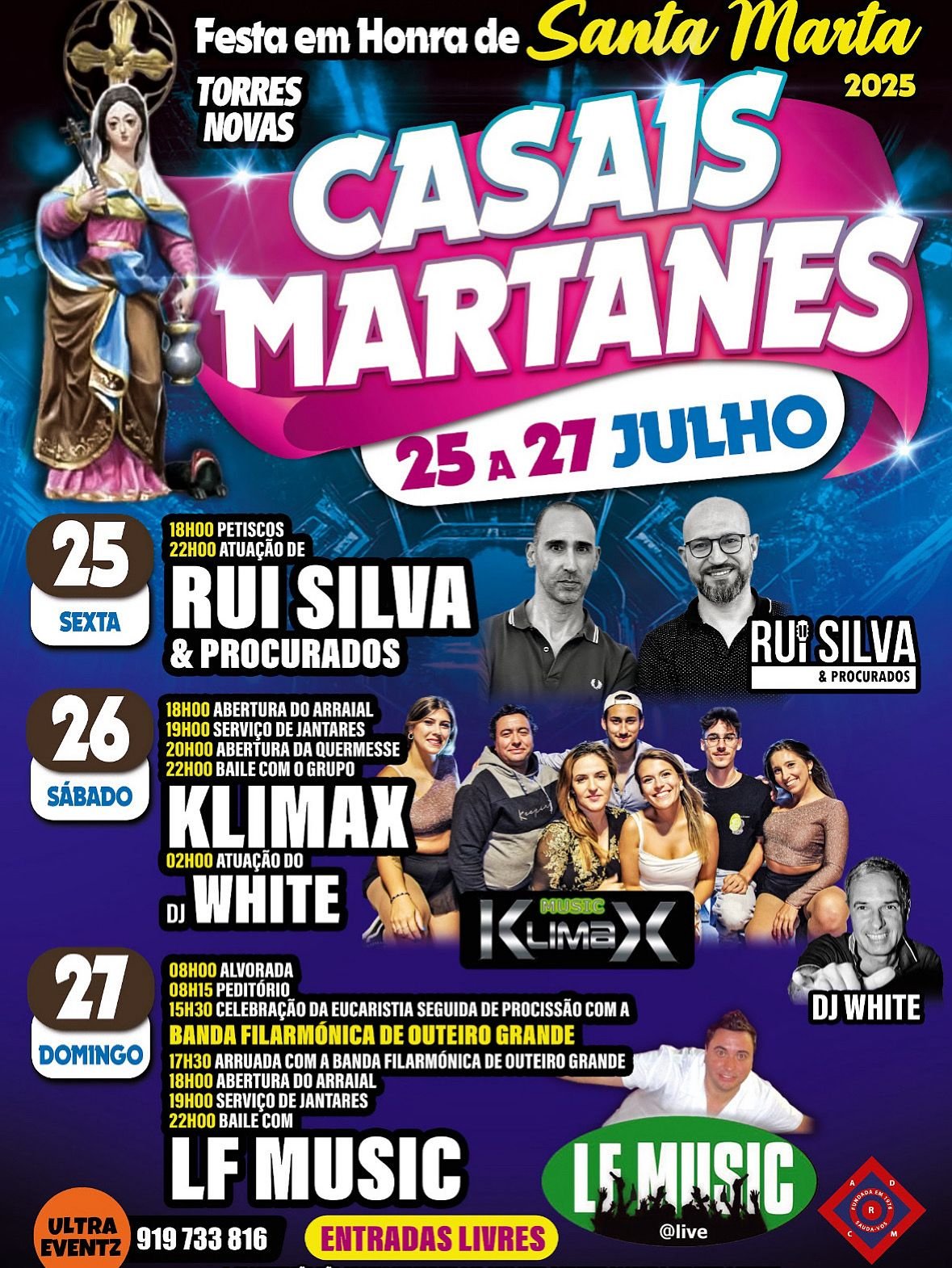 Cartaz Festa em Honra de Santa Marta 2025 - Casais Martanes