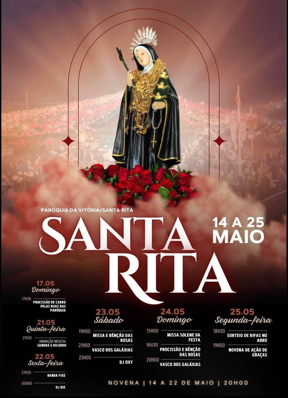 Cartaz Festa em honra de Santa Rita 2026 - Vitória