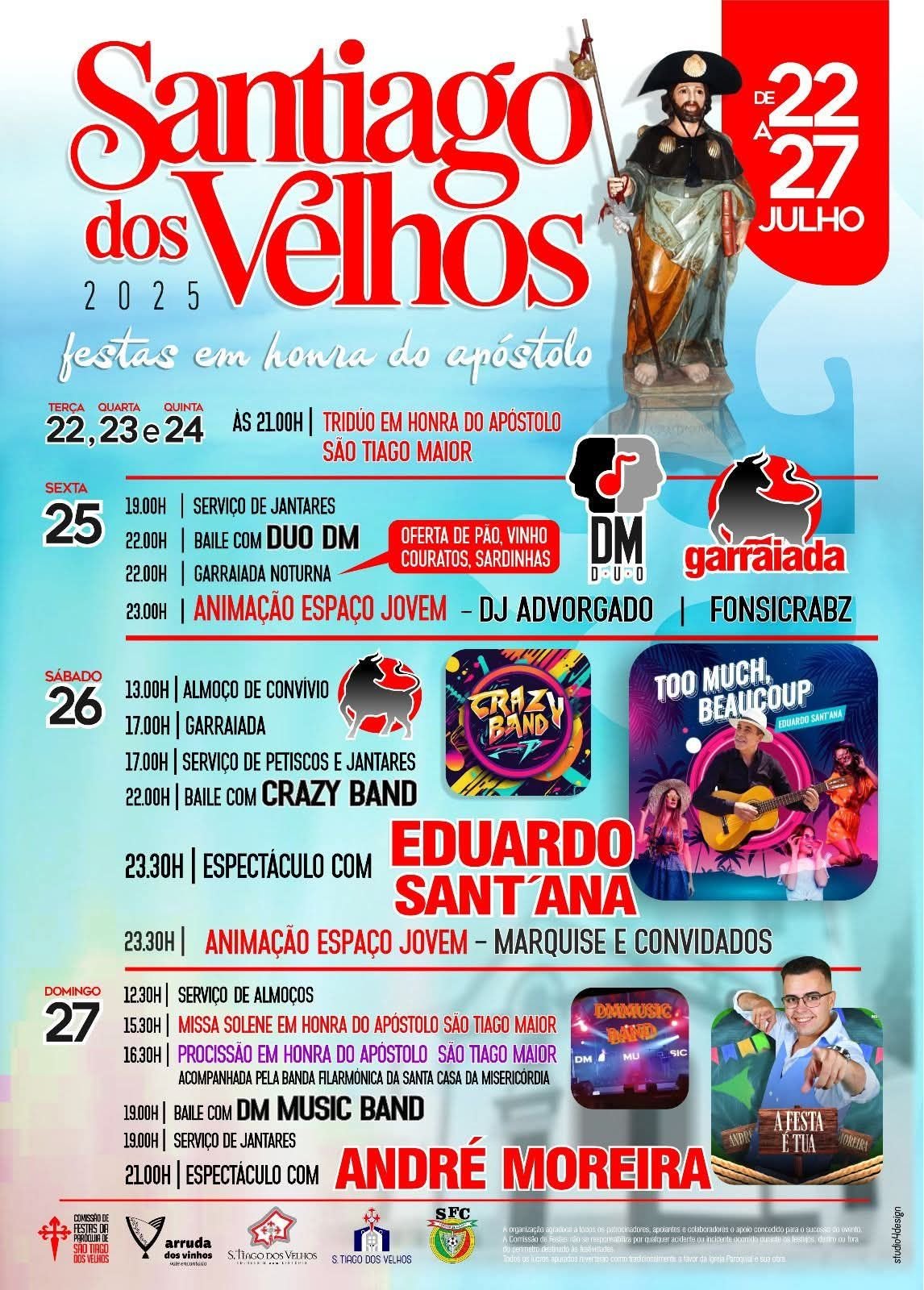 Cartaz Festa em Honra de Santiago dos Velhos 2025 - Santiago dos Velhos 