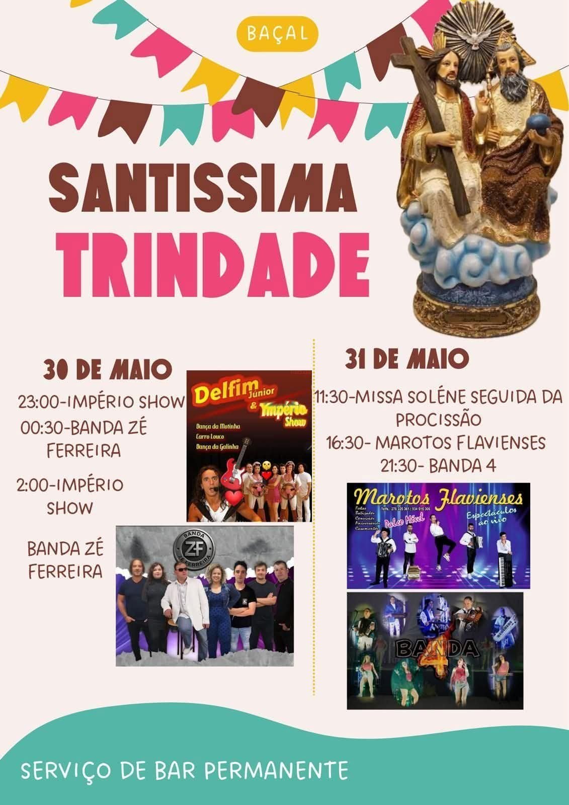 Cartaz Festa em honra de Santíssima Trindade 2026 - Bacal