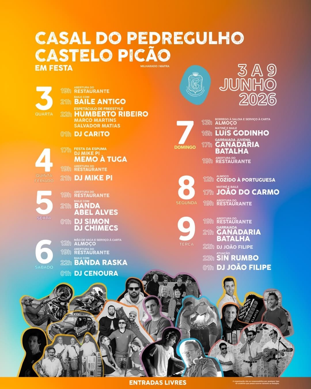 Cartaz Festa em honra de Santo 2026 - Milharado