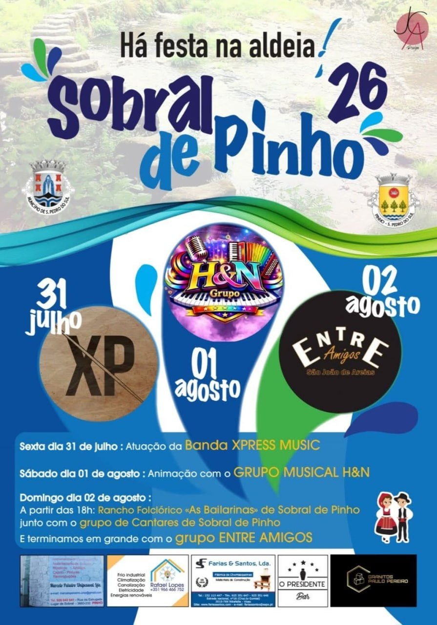 Cartaz Festa em honra de Santo 2026 - Sobral de Pinho