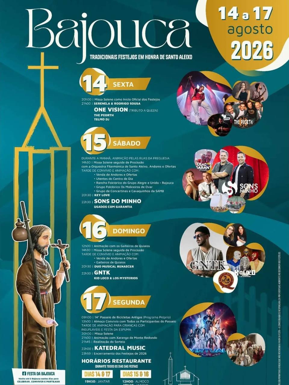 Cartaz Festa em honra de Santo Aleixo 2026 - Bajouca