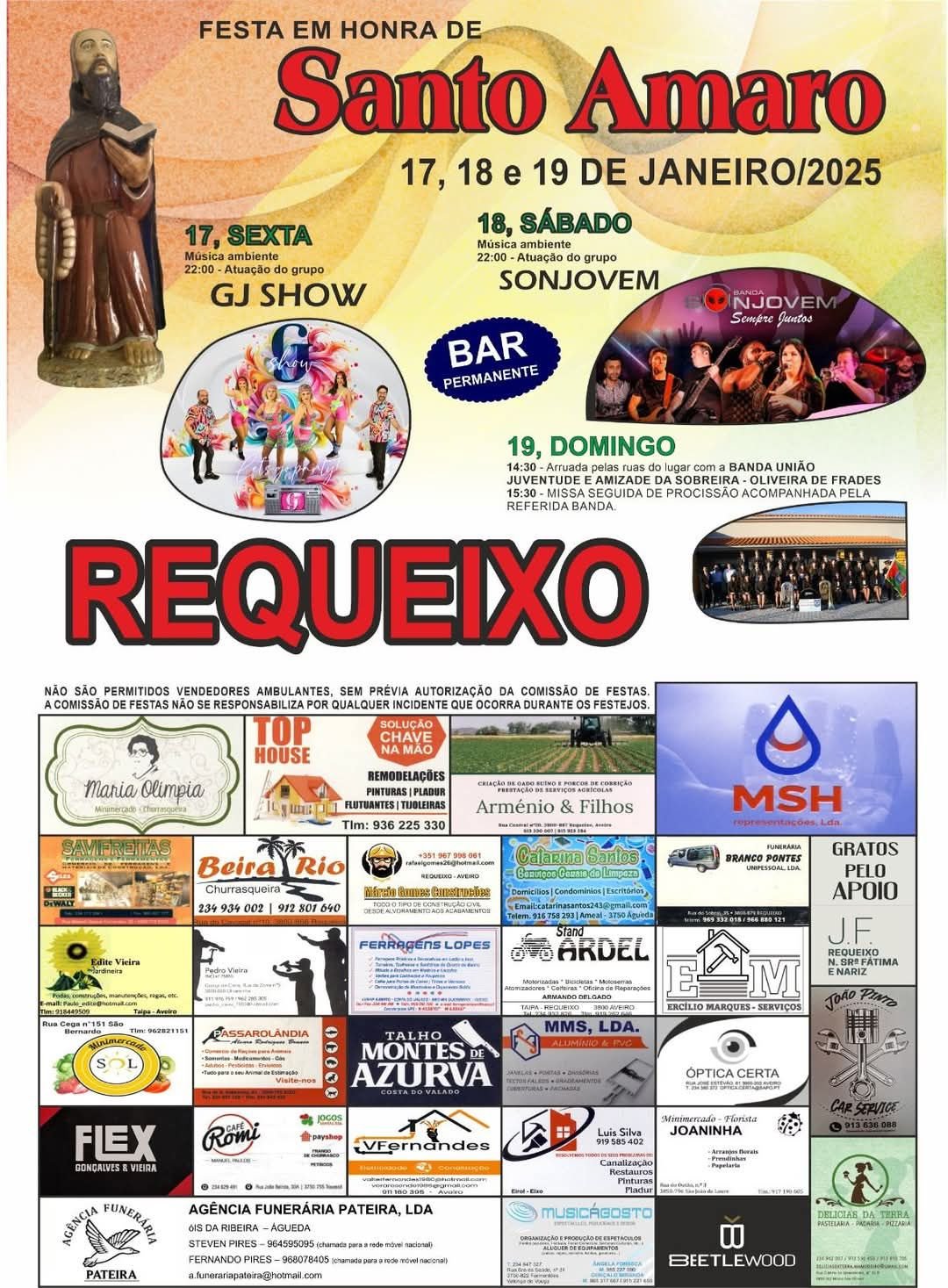 Cartaz Festa em Honra de Santo Amaro 2025 - Requeixo