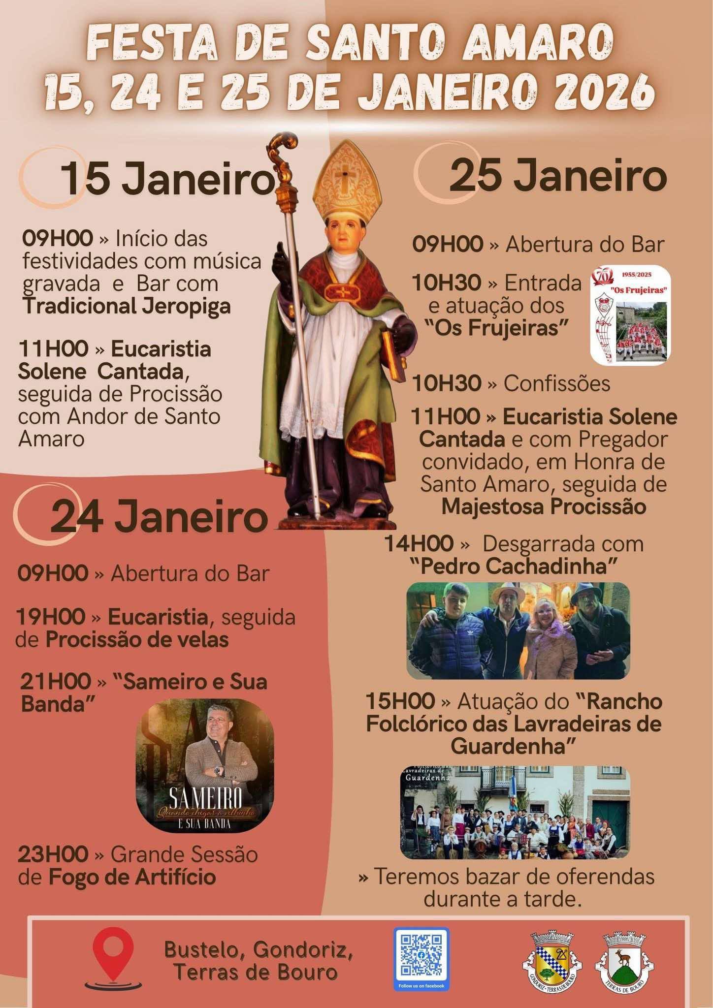 Cartaz Festa em honra de Santo Amaro 2026 - Bustelo