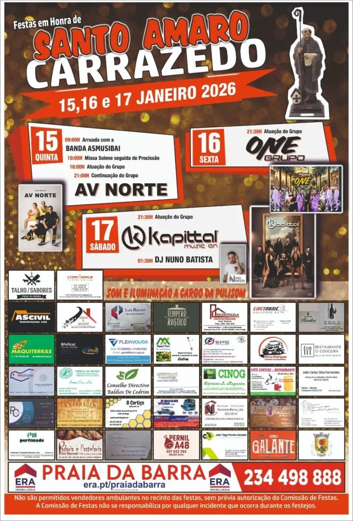 Cartaz Festa em honra de Santo Amaro 2026 - Carrazedo
