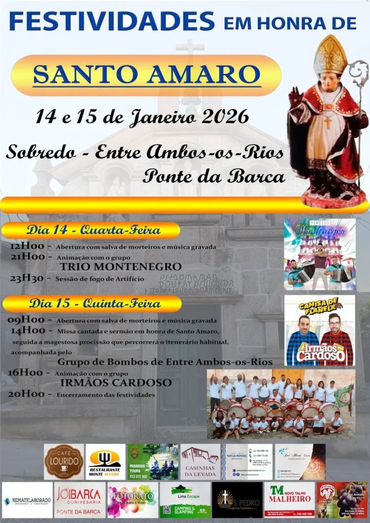 Cartaz Festa em honra de Santo Amaro 2026 - Sobredo