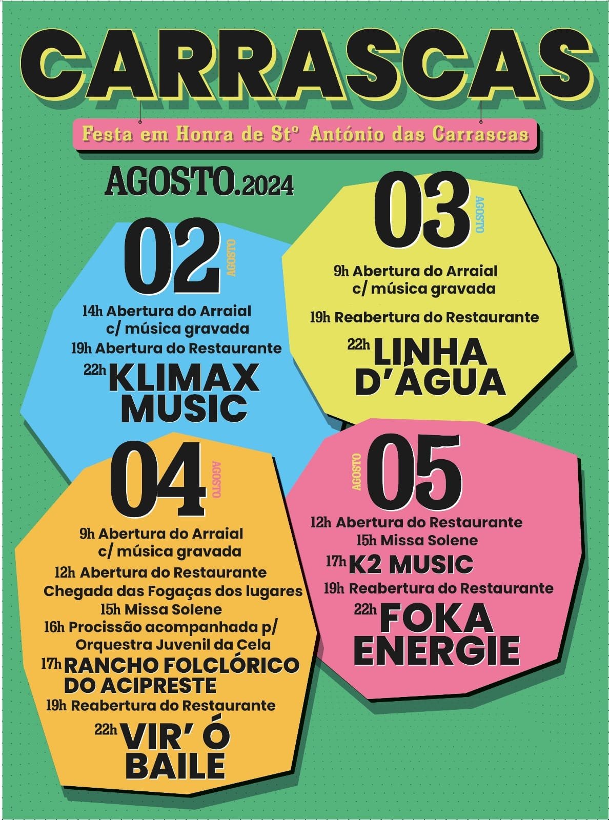 Cartaz Festa em Honra de Santo António 2024 - Carrascas