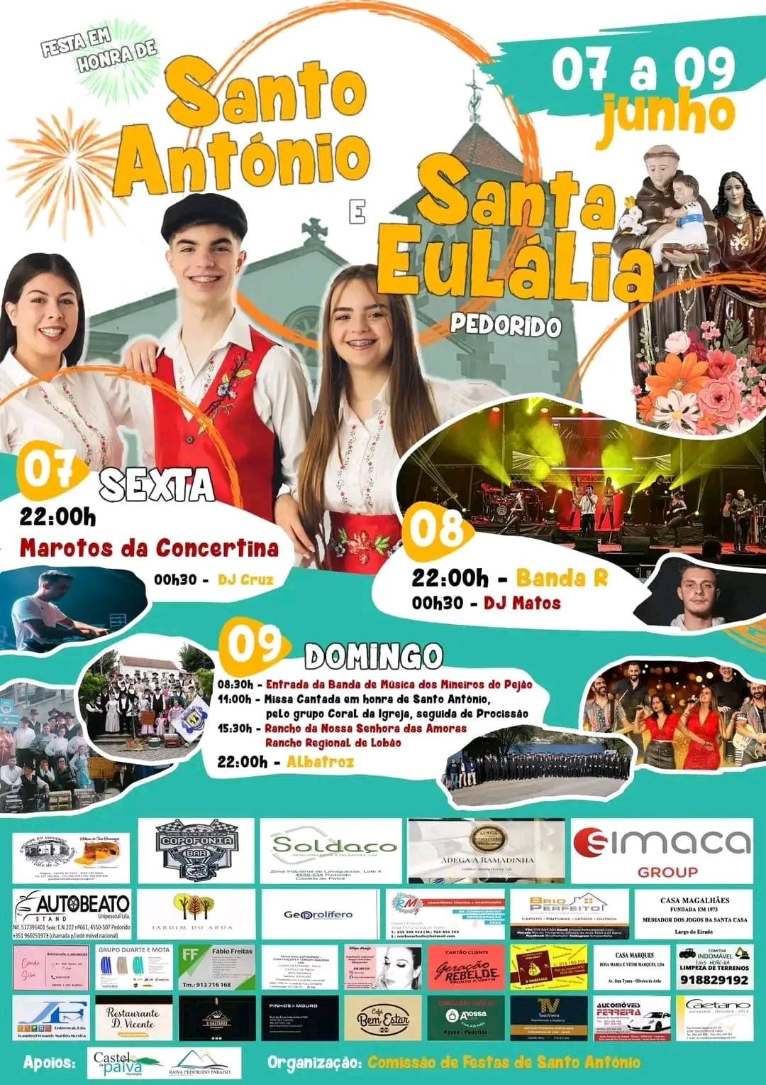 Cartaz Festa em Honra de Santo António 2024 - Pedorido