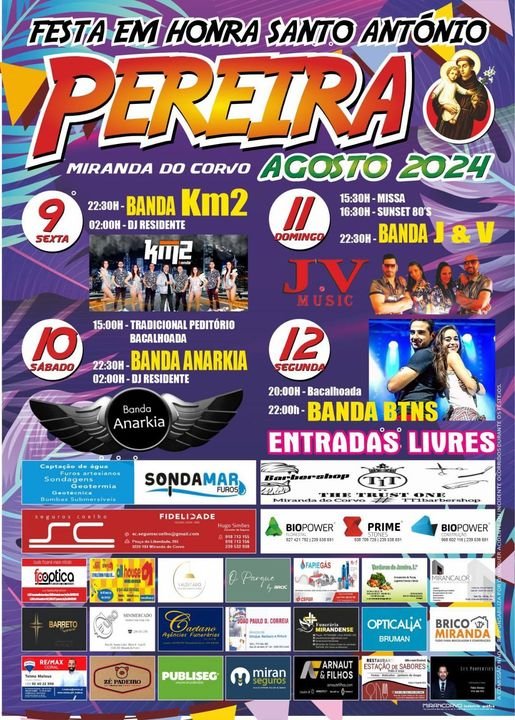 Cartaz Festa em Honra de Santo António 2024 -Pereira