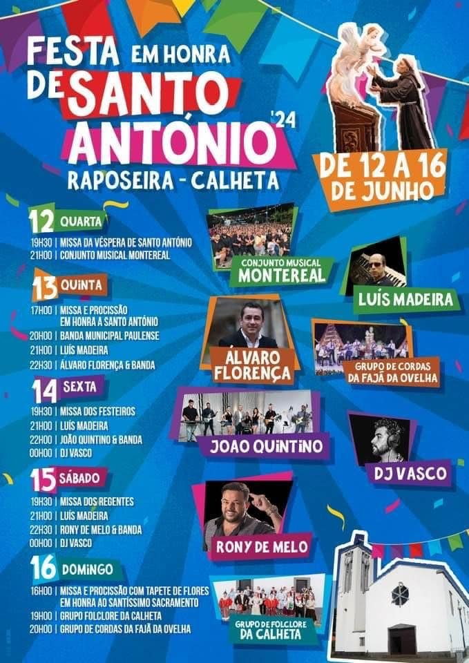 Cartaz Festa em Honra de Santo António 2024 - Raposeira