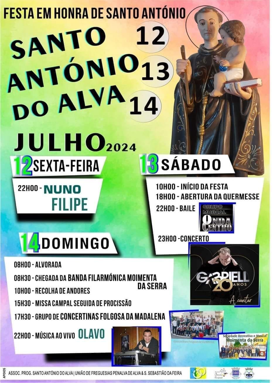 Cartaz Festa em Honra de Santo António 2024 - Santo António do Alva