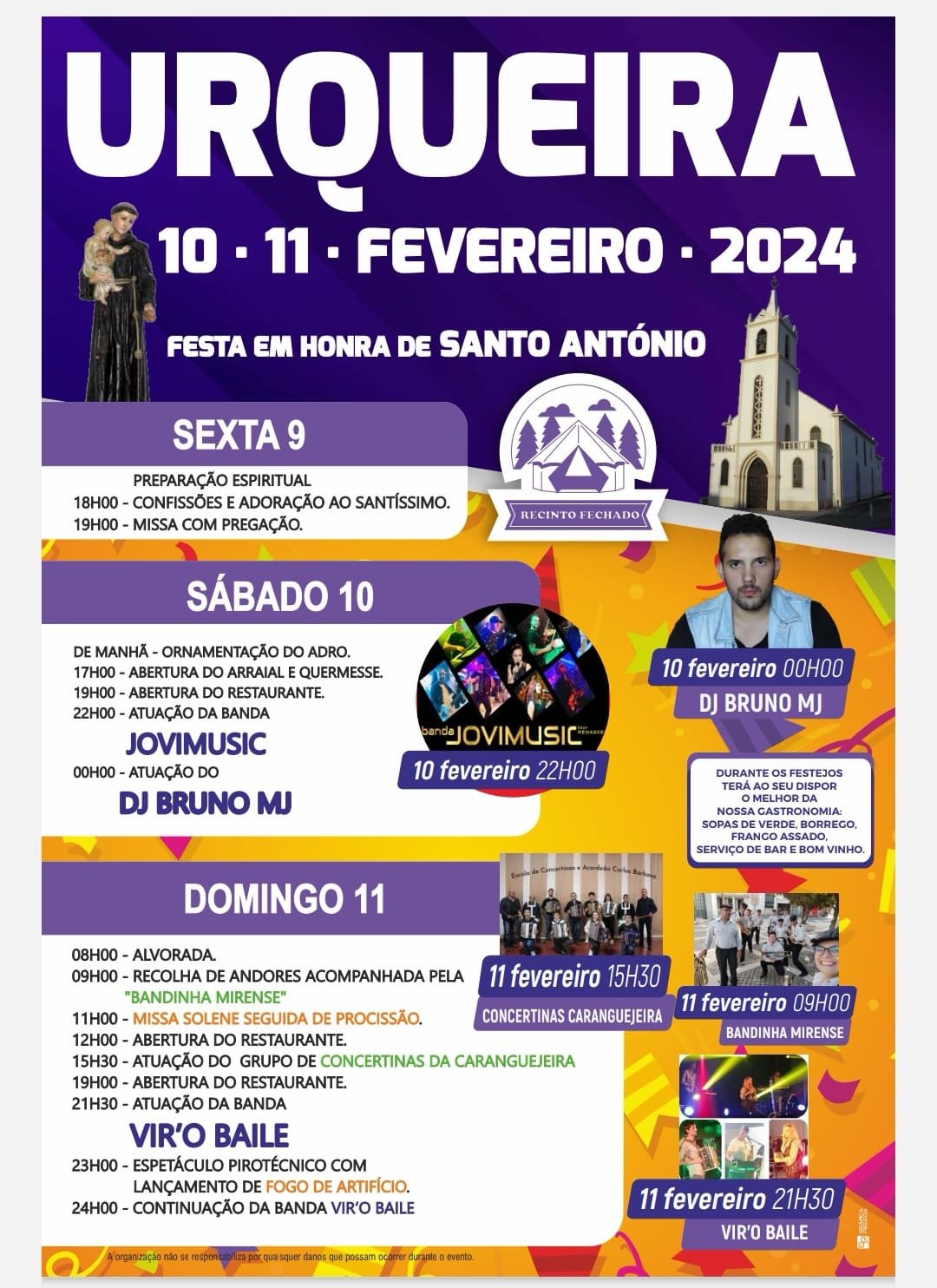 Festa em Honra de Santo António 2024 Urqueira