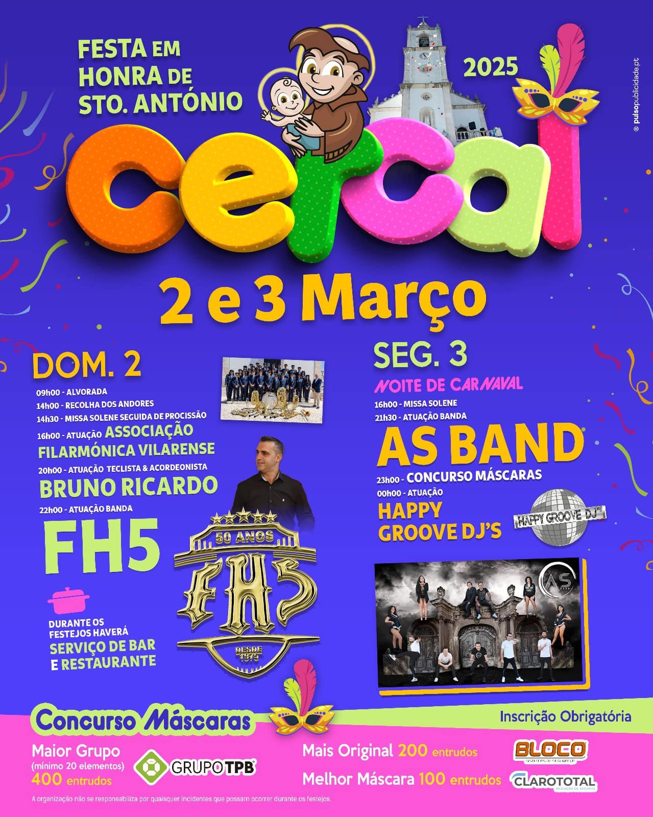 Cartaz Festa em Honra de Santo António 2025 - Cercal