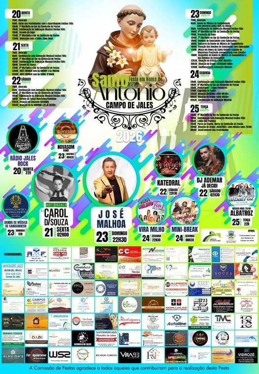 Cartaz Festa em honra de Santo António 2026 - Campo de Jales