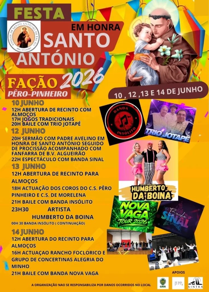 Cartaz Festa em honra de Santo António 2026 - Fação