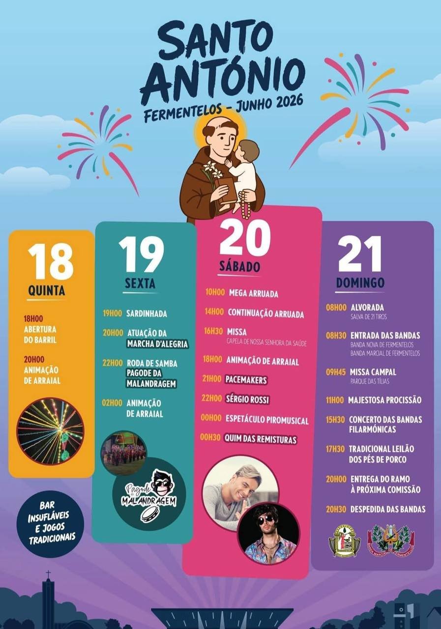 Cartaz Festa em honra de Santo António 2026 - Fermentelos