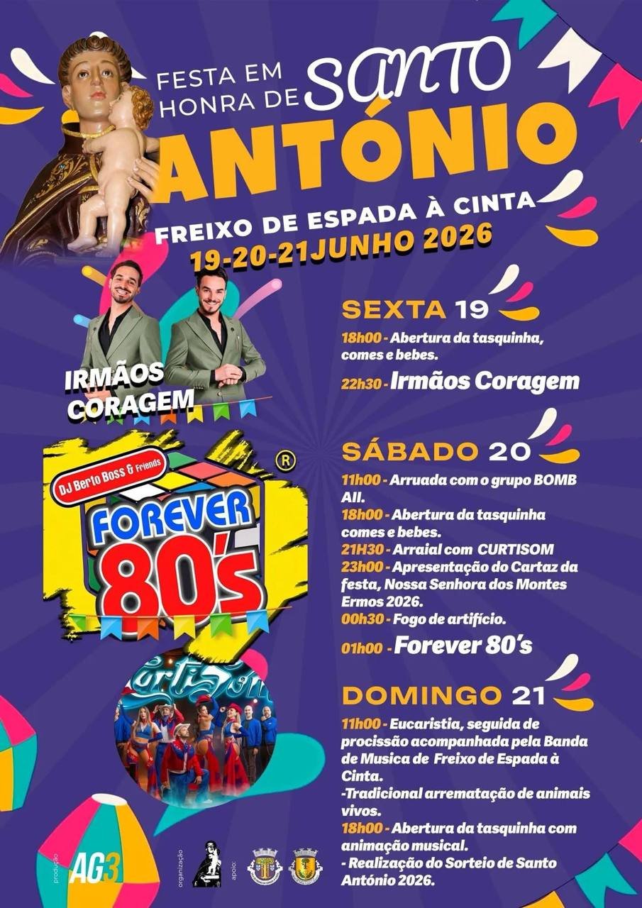 Cartaz Festa em honra de Santo António 2026 - Freixo de Espada à Cinta