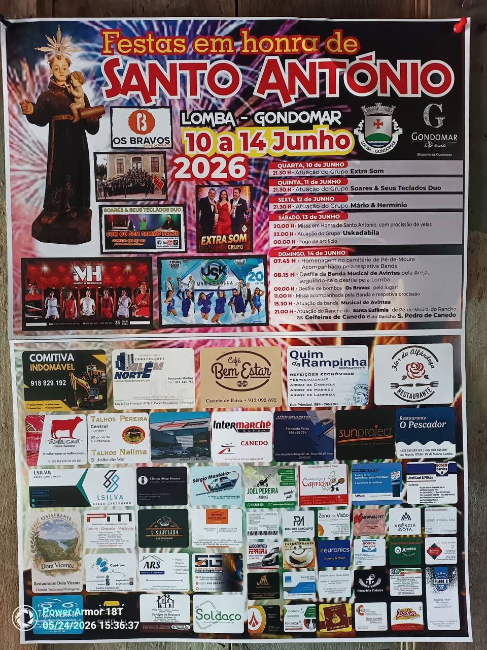Cartaz Festa em honra de Santo António 2026 - Lomba