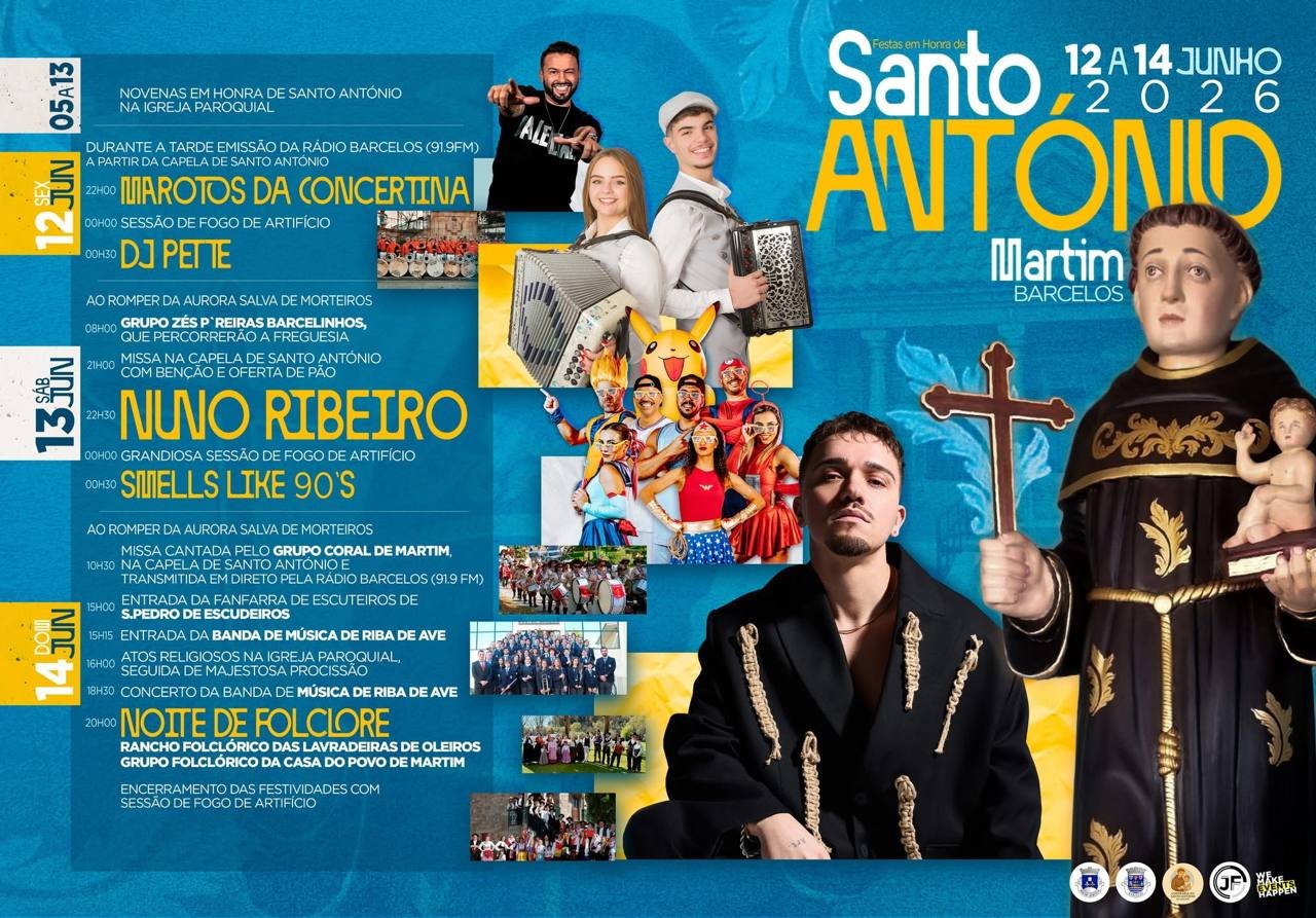 Cartaz Festa em honra de Santo António 2026 - Martim