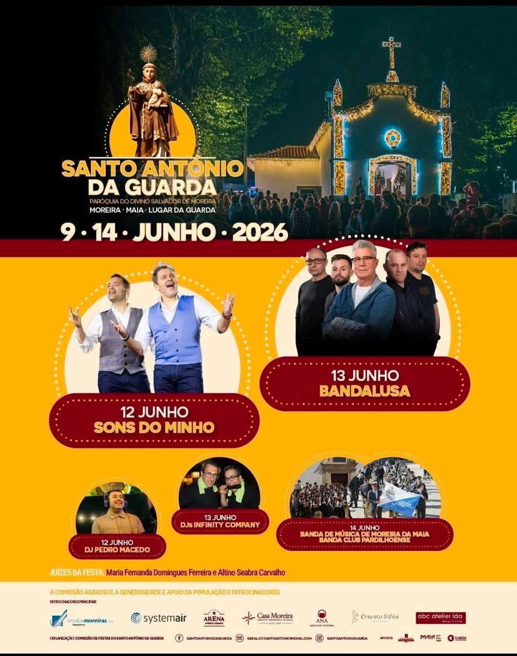 Cartaz Festa em honra de Santo António 2026 - Moreira