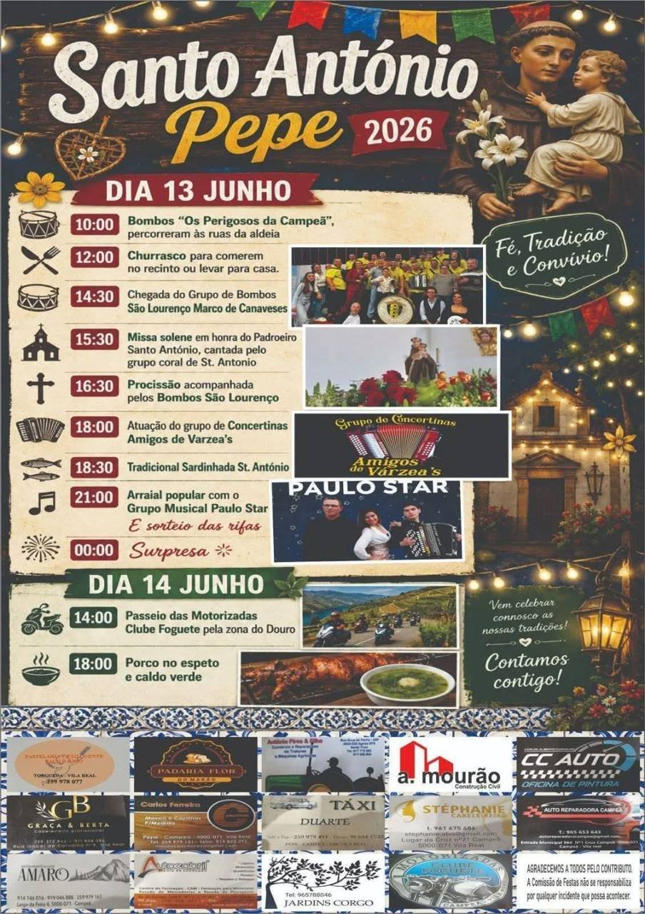 Cartaz Festa em honra de Santo António 2026 - Pepe