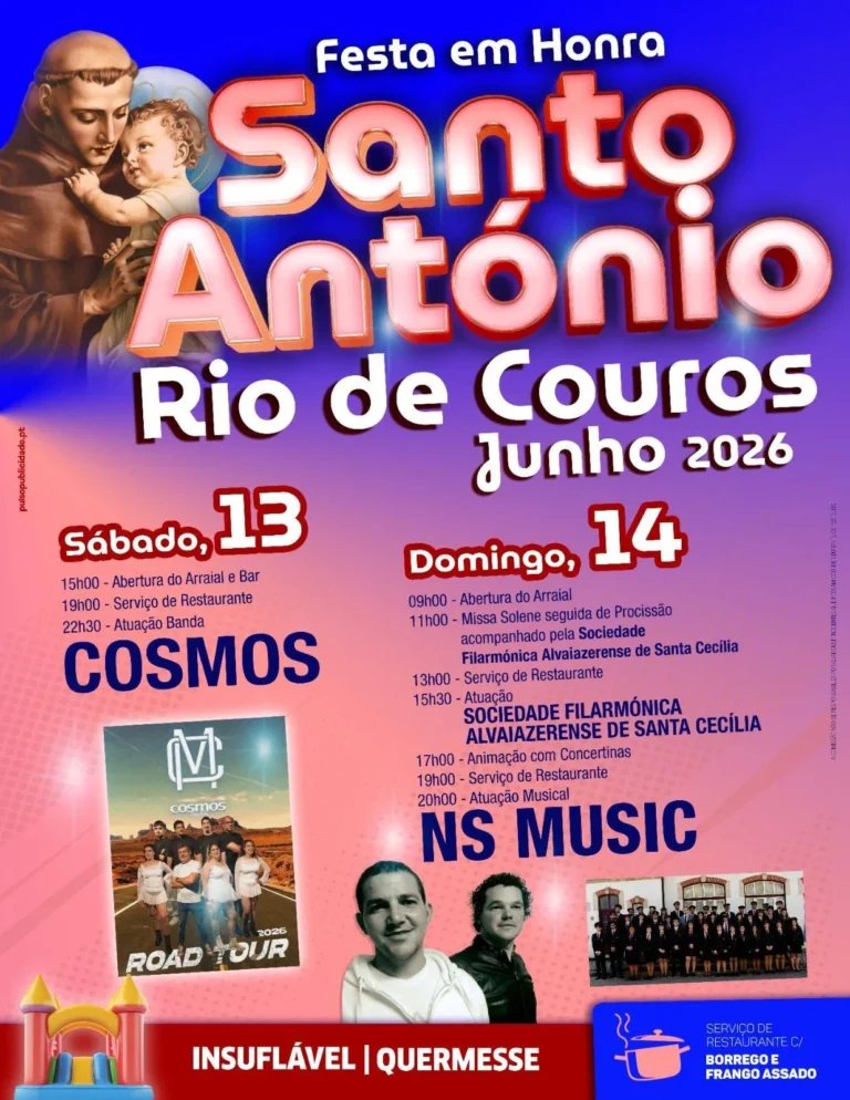 Cartaz Festa em honra de Santo António 2026 - Rio de Couros