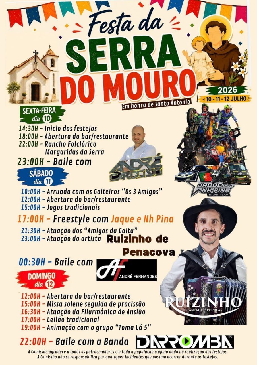 Cartaz Festa em honra de Santo António 2026 - Serra do Mouro