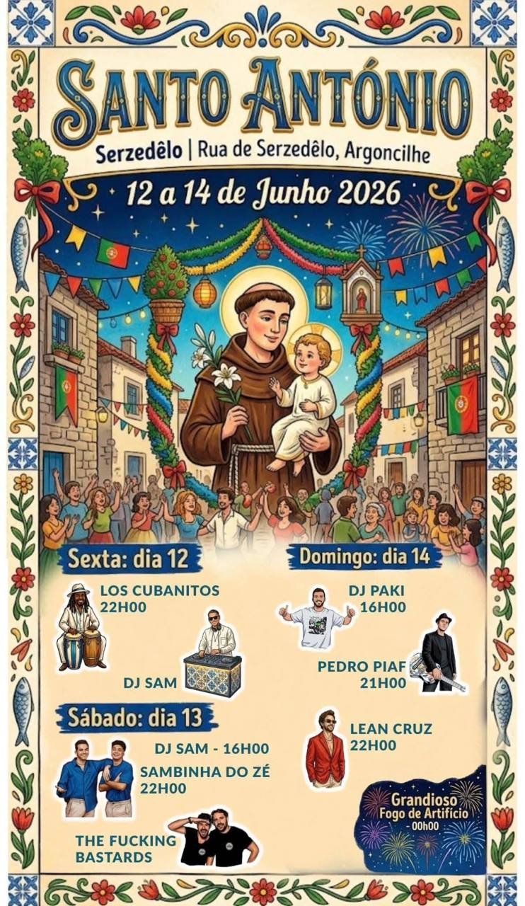 Cartaz Festa em honra de Santo António 2026 - Serzedelo
