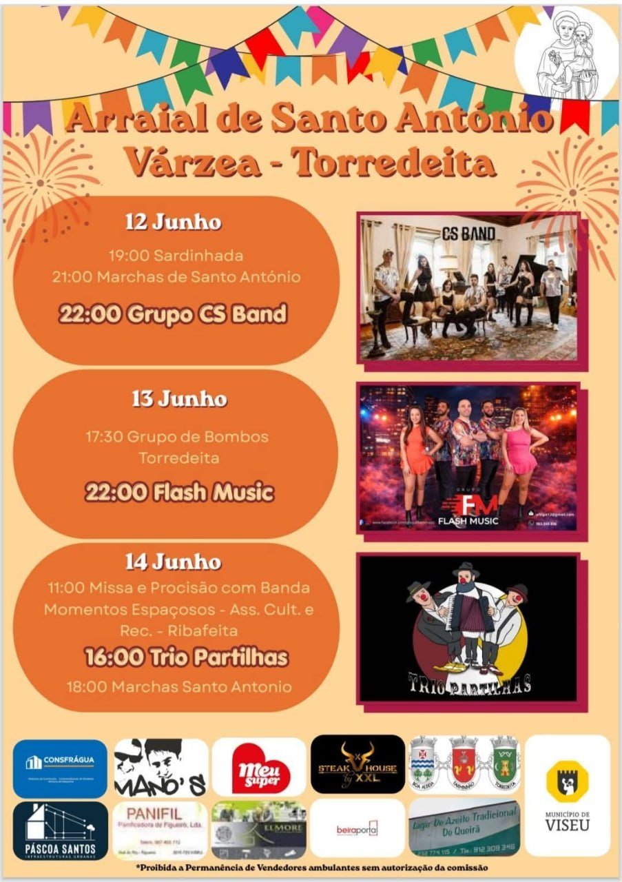 Cartaz Festa em honra de Santo António 2026 - Várzea