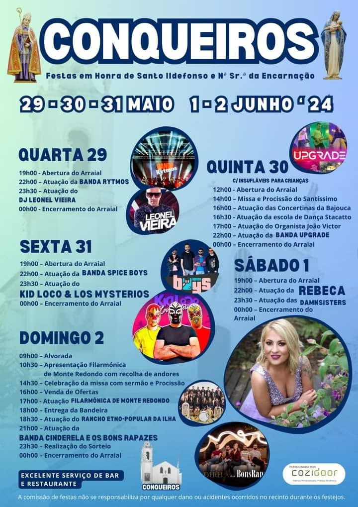 Cartaz Festa em Honra de Santo Ildefonso 2024 - Conqueiros