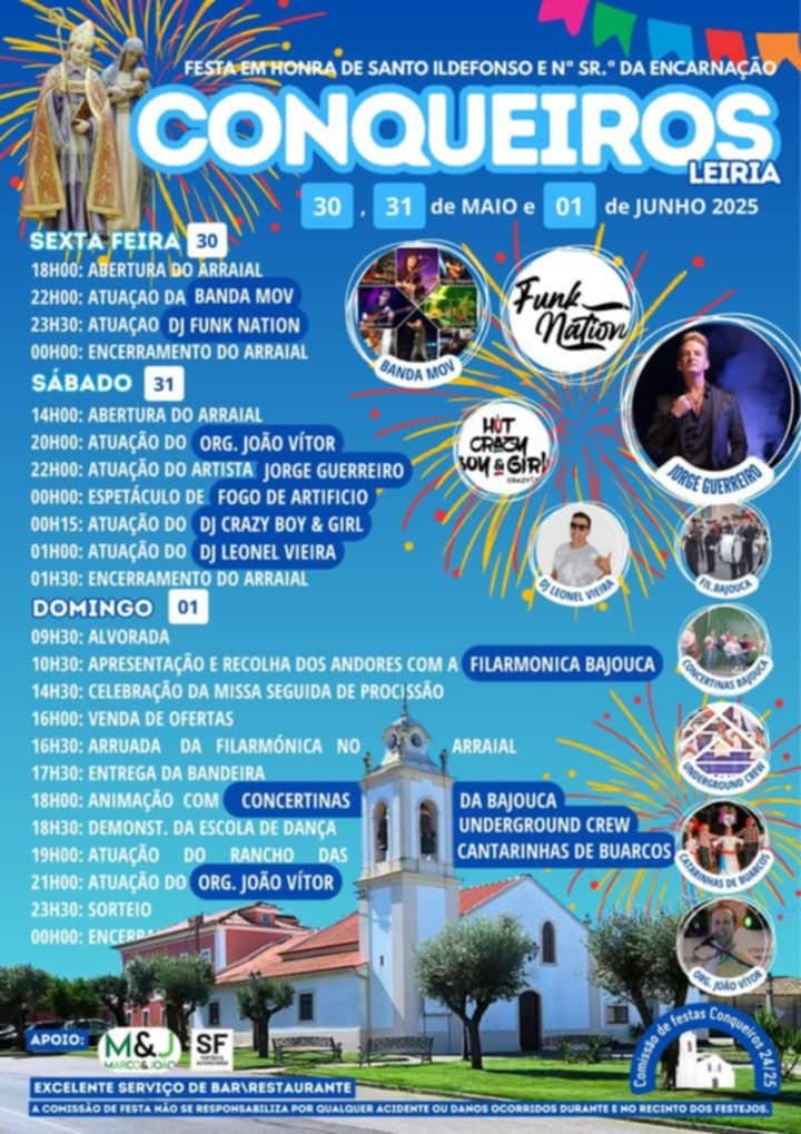 Cartaz Festa em Honra de Santo Ildefonso 2025 - Conqueiros