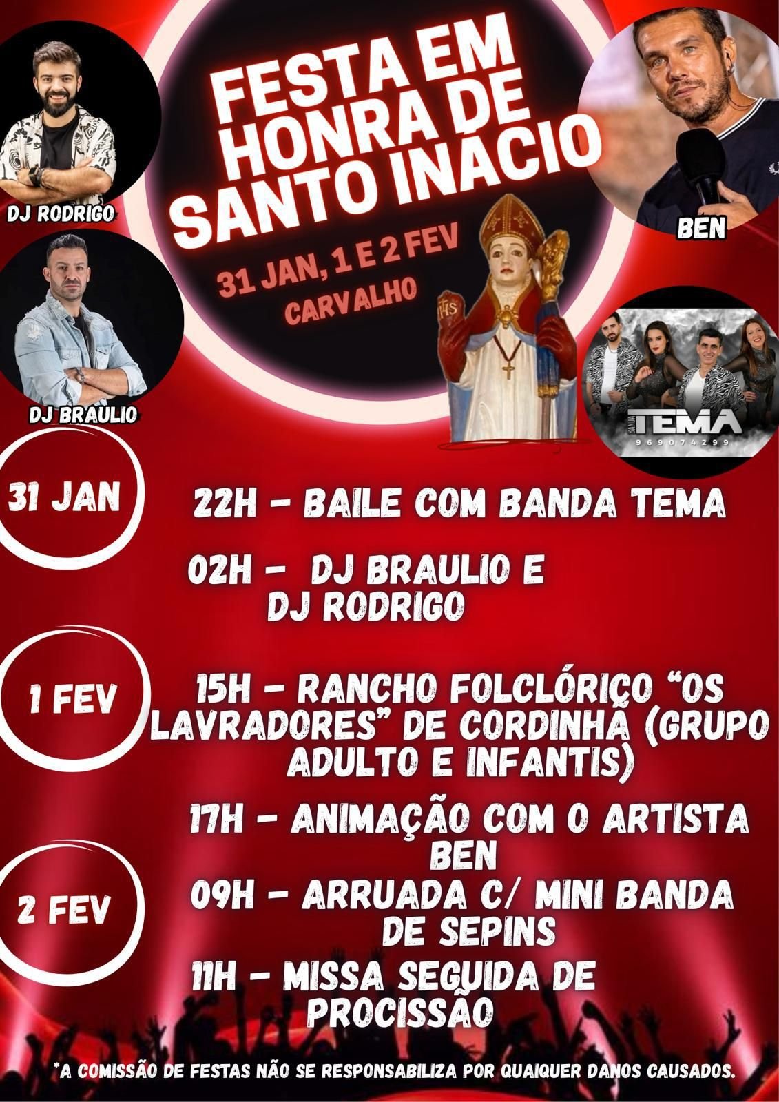 Cartaz Festa em Honra de Santo Inácio 2026 -  Murtede