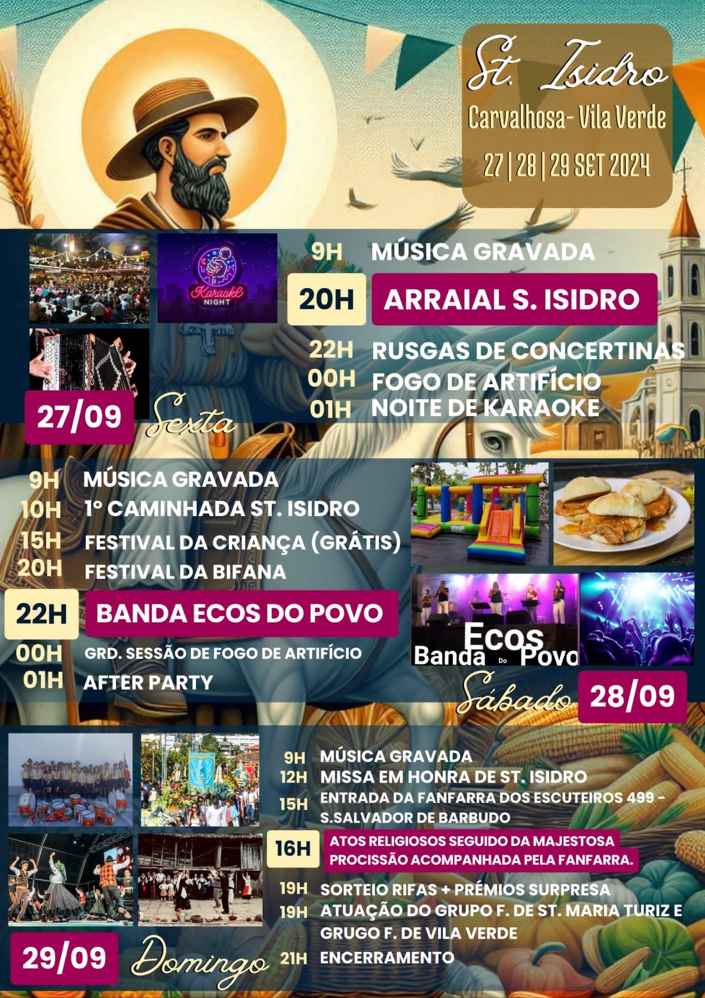 Cartaz Festa em Honra de Santo Isidro 2024 - Carvalhosa