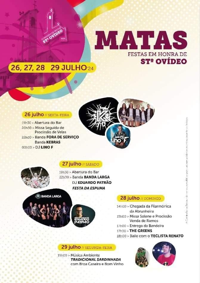 Cartaz Festa em Honra de Santo Ovídeo 2024 - Louriçal