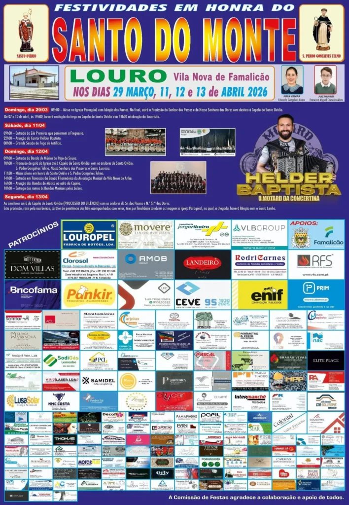 Cartaz Festa em honra de Santo Ovídio 2026 - Louro