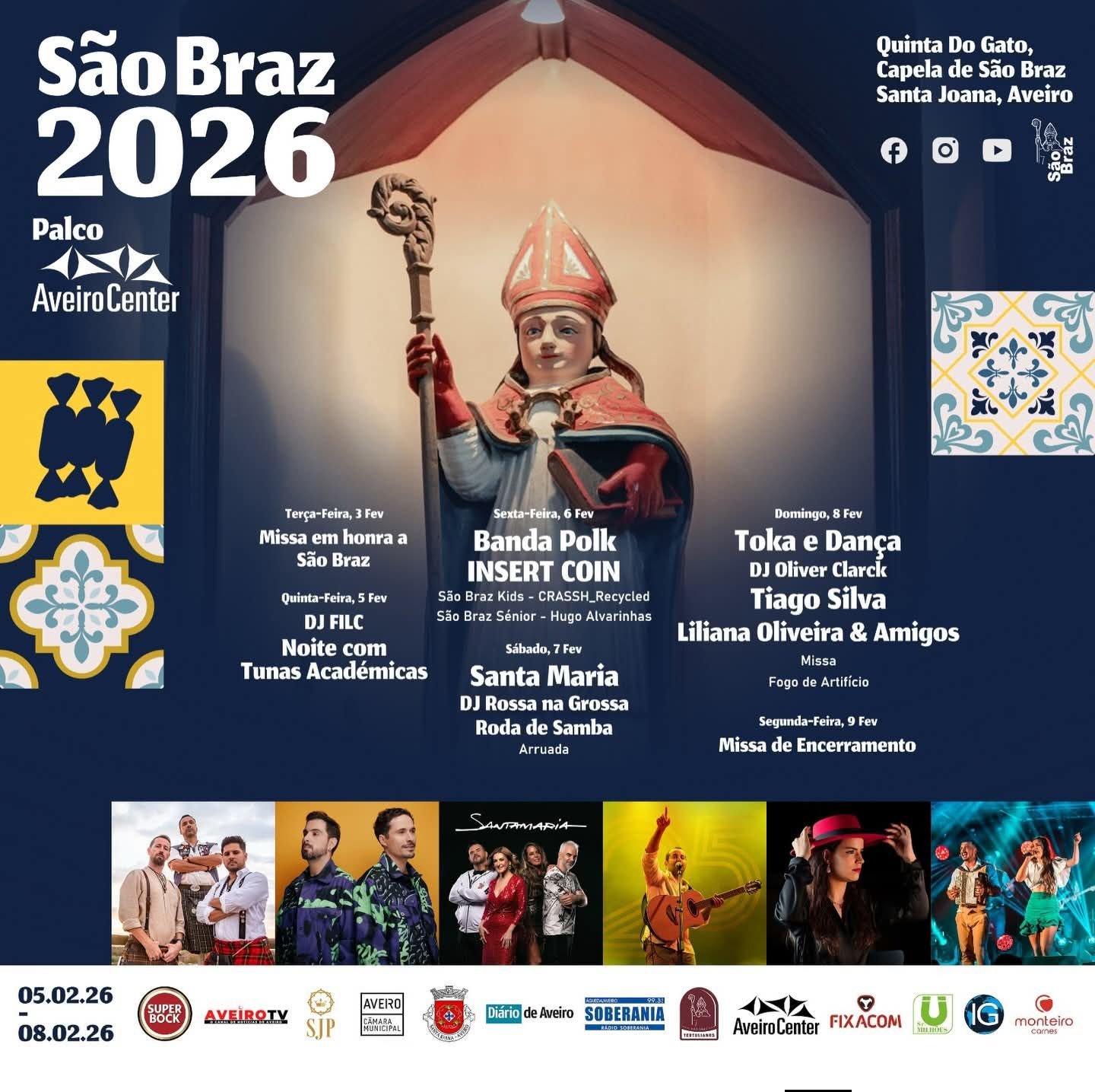 Cartaz Festa em honra de São Braz 2026 - Santa Joana