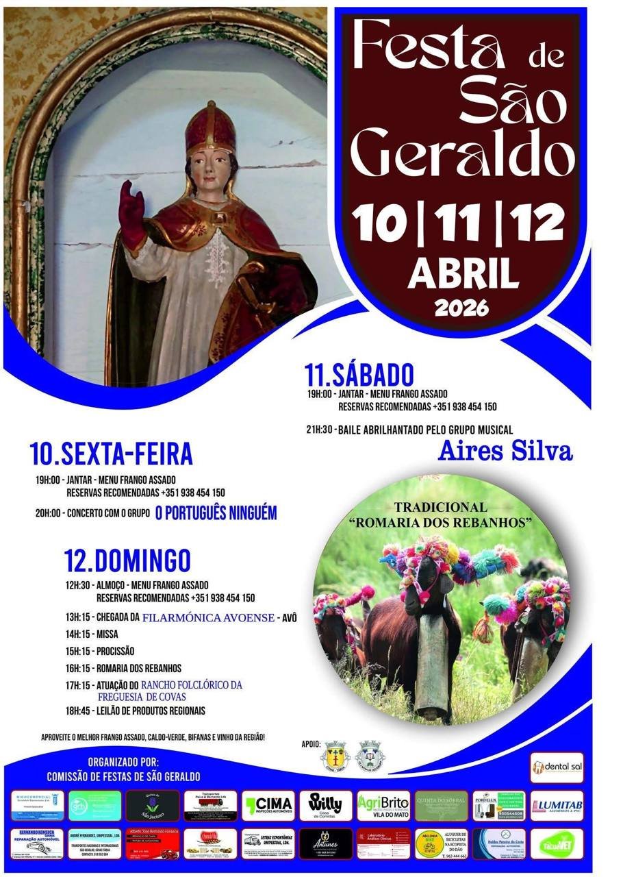 Cartaz Festa em honra de São Geraldo 2026 - Avô