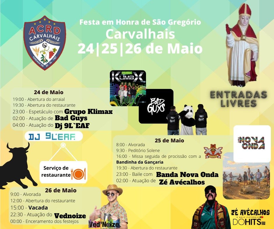 Cartaz Festa em Honra de São Gregório 2024 - Carvalhais