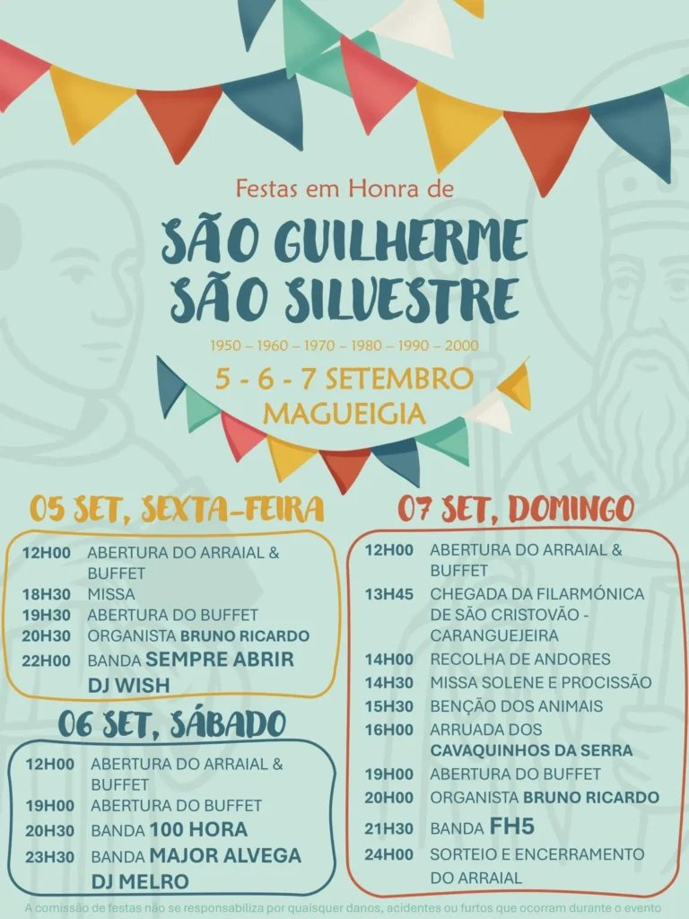 Cartaz Festa em honra de São Guilherme e São Silvestre 2026 - Magueigia