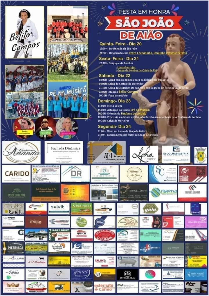 Cartaz Festa em Honra de São João 2024 - Aião