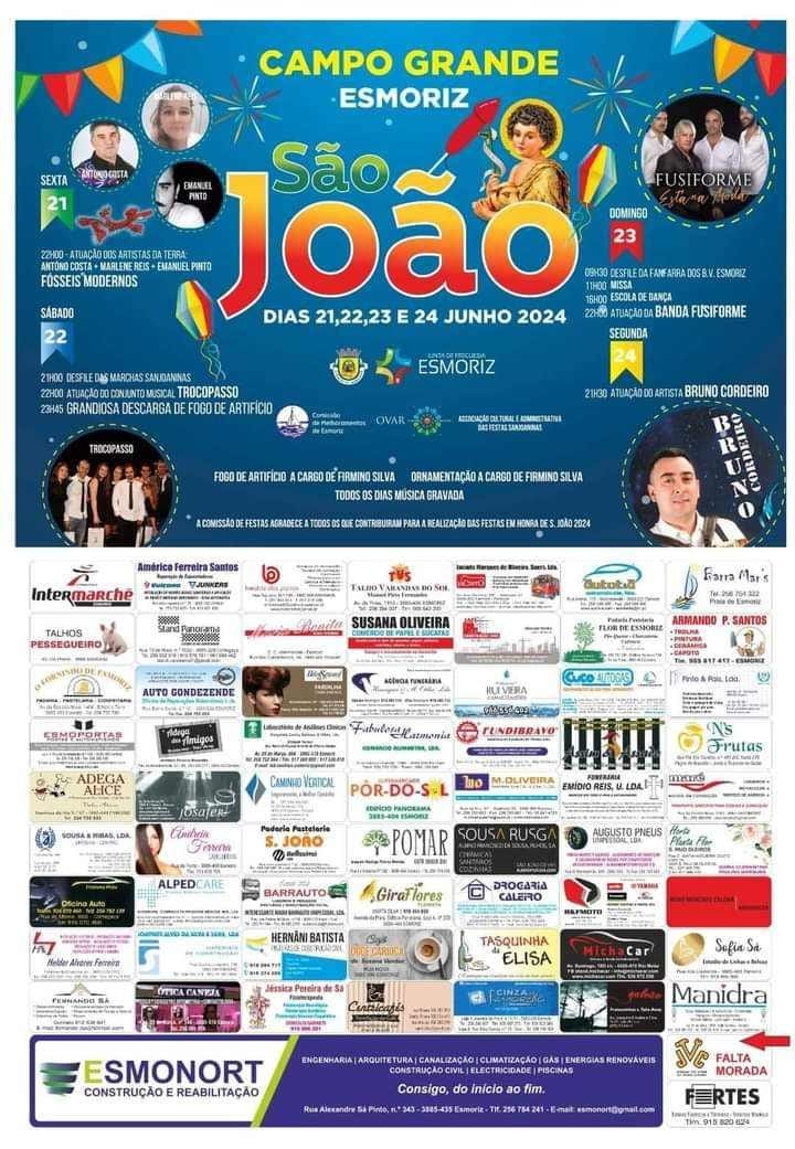 Cartaz Festa em Honra de São João 2024 - Esmoriz