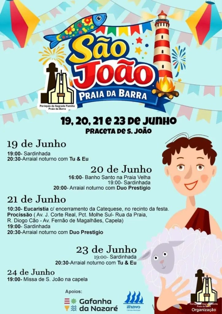 Cartaz Festa em honra de São João 2026 - Praia da Barra